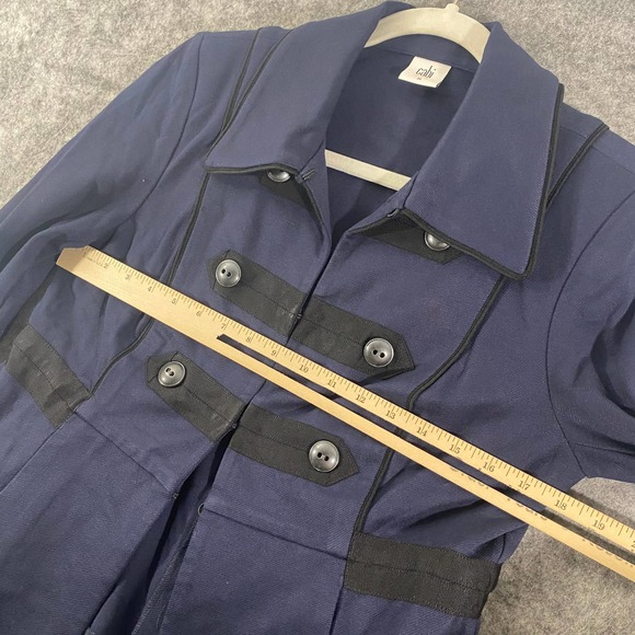 cAbi 3375 Jacket Medium Navy Blue In The Band Military Moto Long Sleeve - Picture 9 of 15